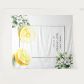 Lemon thema Baby shower foto achtergrond Wandkleed (Voorkant (horizontaal))