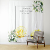 Lemon thema Baby shower foto achtergrond Wandkleed (In situ)