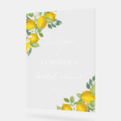 Lemon Thema Bruiloft Feest Welkom Acryl Bord (Hoek)