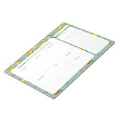 Lemon Thema Gepersonaliseerde Weekly Planner Pad Notitieblok (Schuin)