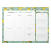 Lemon Thema Gepersonaliseerde Weekly Planner Pad Notitieblok (Voorkant)