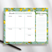 Lemon Thema Gepersonaliseerde Weekly Planner Pad Notitieblok