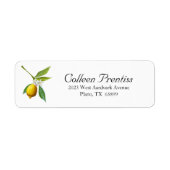 Lemon thema retour adres label (Voorkant)