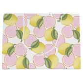 Lemon Thema Roze Verjaardag Party Gift Bag Groot Cadeauzakje (Voorkant)