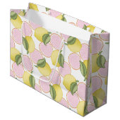 Lemon Thema Roze Verjaardag Party Gift Bag Groot Cadeauzakje (Voorkant Gekanteld)