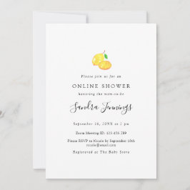 Lemon Thema Virtueel Baby shower Elegant Online Kaart