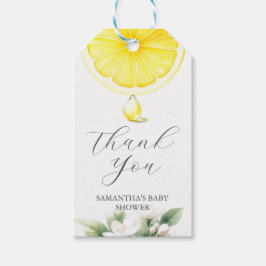 Lemon Theme Baby shower Favor Tags Sjabloon Cadeaulabel