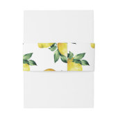 Lemon-Theme Belly Bands voor zomerbruiloften Uitnodigingen Wikkel (Achterkant Voorbeeld)