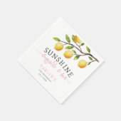 Lemon Theme Girl Verjaardagsfeestje Servetten (Hoek)