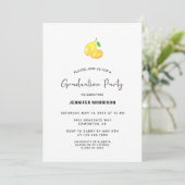 Lemon Theme Graduation Party Boho Modern Chic Kaart (Staand voorkant)