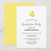 Lemon Theme Graduation Party Boho Modern Chic Kaart (Voorkant / Achterkant)
