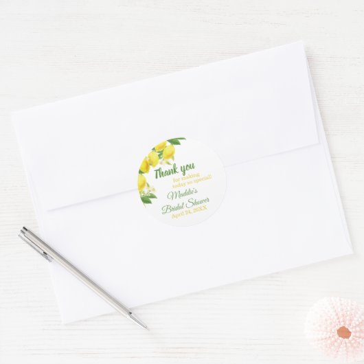 Lemon Theme Hartelijk dank Sticker (Envelop)
