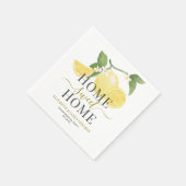 Lemon Theme Home Sweet Home Housewarming Party Servet (Hoek)