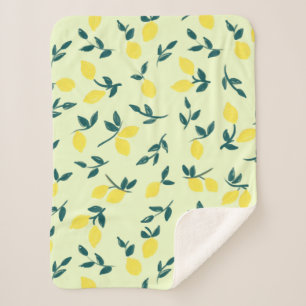 Lemon Theme Sherpa Deken