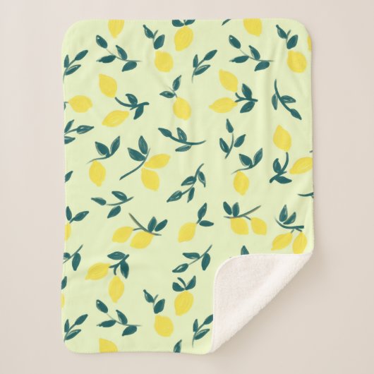 Lemon Theme Sherpa Deken (Voorkant)