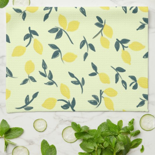 Lemon Theme Theedoek (Gevouwen)