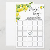 Lemon Theme Vrijgezellenfeest Bingo Kaarten (Voorkant / Achterkant)