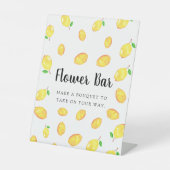 Lemon Theme Vrijgezellenfeest Bloemenbalkteken Reclamebord Met Voetstuk (Voorkant)