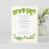 Lemon Theme Vrijgezellenfeest Brunch Uitnodiging (Staand voorkant)