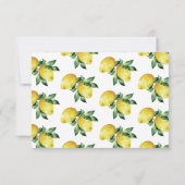 Lemon Theme Vrijgezellenfeest RSVP-kaart RSVP Kaartje (Achterkant)