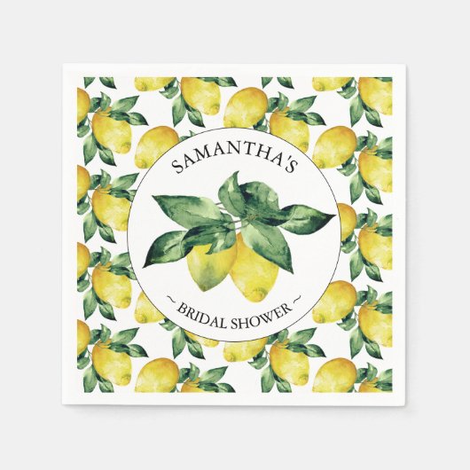 Lemon Theme Vrijgezellenfeest Servet (Voorkant)