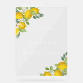 Lemon Theme Vrijgezellenfeest Welkom Acryl Bord (Voorkant)