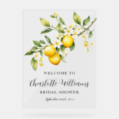 Lemon Theme Vrijgezellenfeest Welkom Acryl Bord (Voorkant)