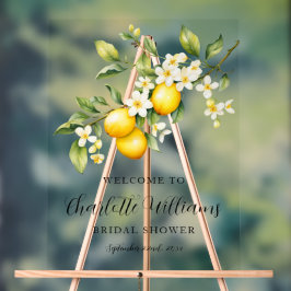 Lemon Theme Vrijgezellenfeest Welkom Acryl Bord