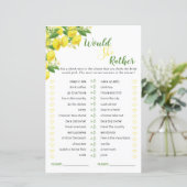 Lemon Theme Vrijgezellenfeest Zou ze liever spel (Staand voorkant)