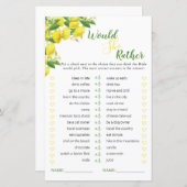 Lemon Theme Vrijgezellenfeest Zou ze liever spel (Voorkant / Achterkant)