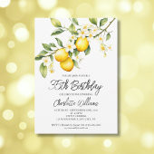 Lemon Theme Waterverf 35e verjaardagsfeestje Kaart