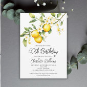 Lemon Theme Waterverf 60ste Verjaardagsfeest Kaart