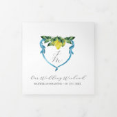 Lemon Theme Wedding Day Schedule  Drieluik Aankondiging (Cover)
