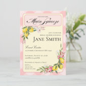 Lemon Themed Bridal Shower Invitation Kaart (Staand voorkant)