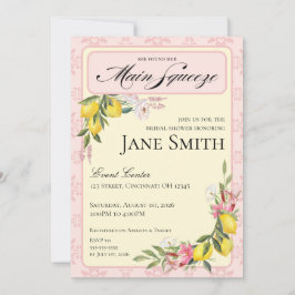 Lemon Themed Bridal Shower Invitation Kaart