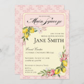 Lemon Themed Bridal Shower Invitation Kaart (Voorkant / Achterkant)