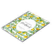Lemon themed, personalized cook book, notitieboek (Linkerzijde)