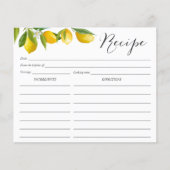 Lemon Thleed Recipe-kaarten (Voorkant)