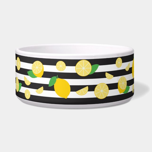Lemon Thmed Stripe Voerbakje (Voorkant)