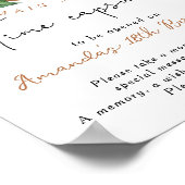 Lemon Time Capsule 1e verjaardag gender neutraal Poster (Hoek)