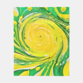 Lemon Tornado Design Fleece Deken (Voorkant)