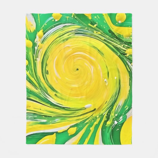 Lemon Tornado Design Fleece Deken (Voorkant)