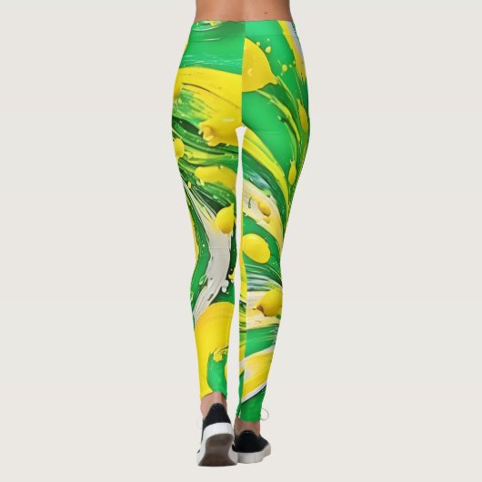 Lemon Tornado Design Leggings (Achterkant)