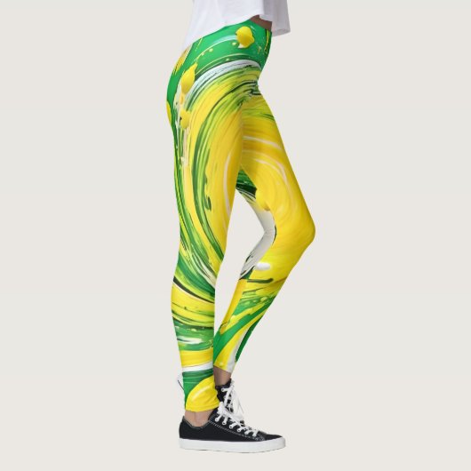 Lemon Tornado Design Leggings (Rechts)