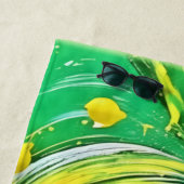 Lemon Tornado Design Strandlaken (In situ)