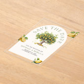 Lemon Tree Arch Wedding Save the Date Acryl Uitnodigingen (Laagn)