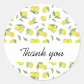 Lemon Tree Baby shower Dank u Ronde Sticker (Voorkant)