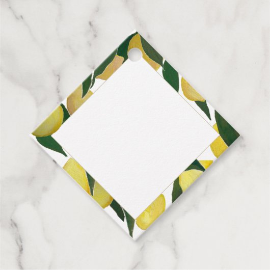 Lemon Tree Border Favour Tag Bedankjes Labels (Voorkant)