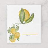 Lemon Tree Branch Waterverf Party / Shower Plaatskaartje (Buitenkant ongevouwen)