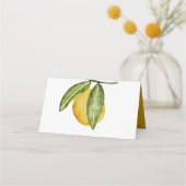 Lemon Tree Branch Waterverf Party / Shower Plaatskaartje (Achterkant)